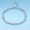 Special Interest Light Luxury Doppel Herz Blue Zircon Bracelet