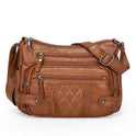Women's Multi-pocket Soft Leather Shoulder Messenger Bag