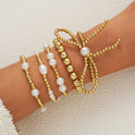 5-piece Set Stylish Graceful Simple Stretch Bracelet For Women