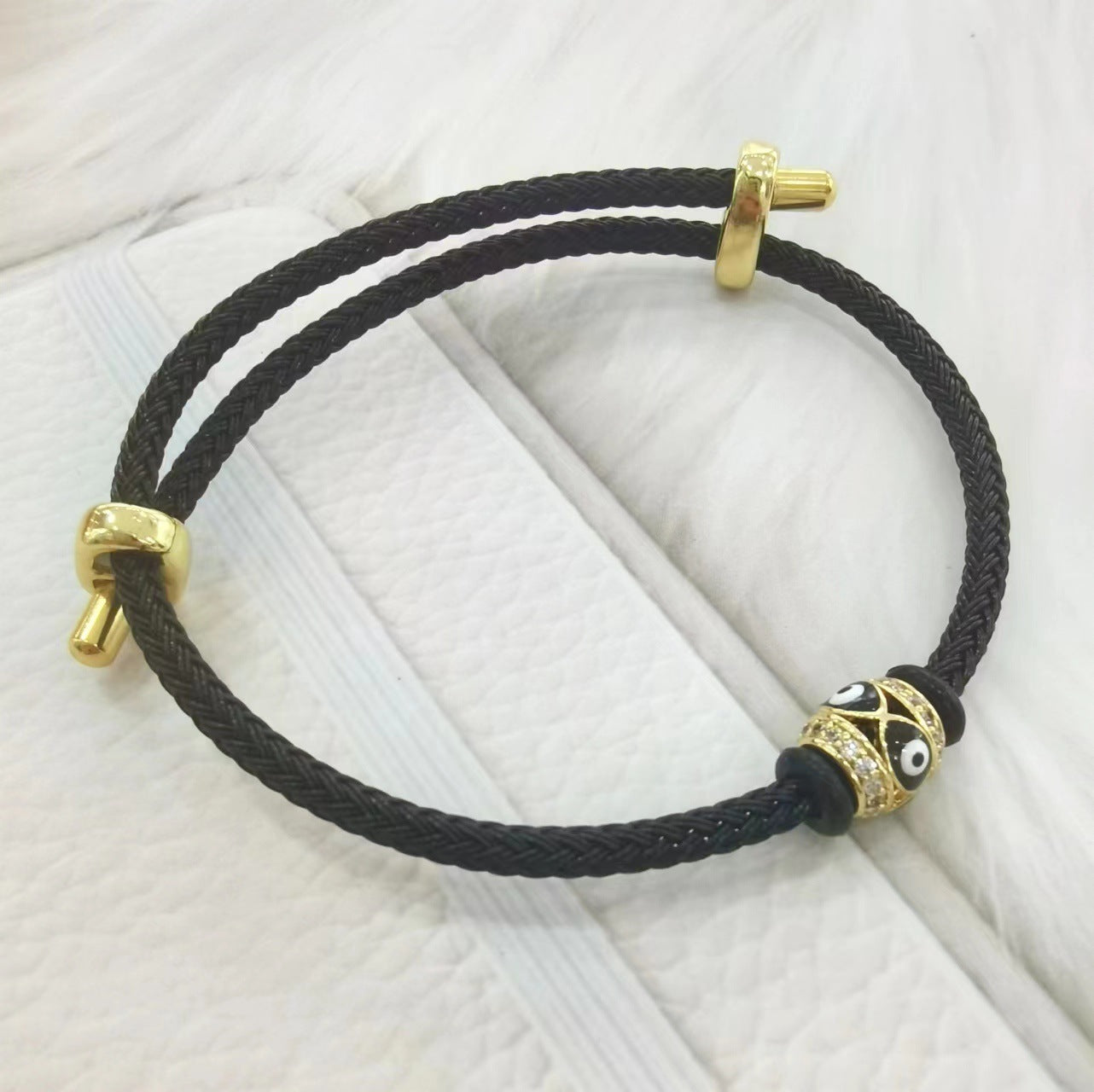 Fashion Devil's Eye Color Steel Rope Eye Bracelet