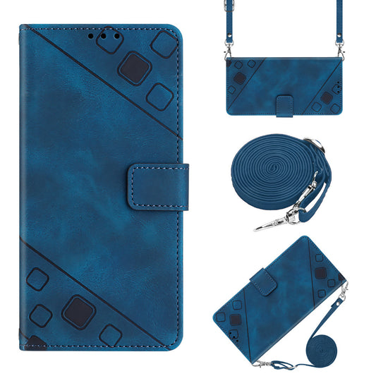 Skin-feeling Embossed Mobile Phone Leather Case Flip Card Money