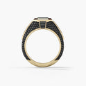 Men's Simple Alloy Inlaid Zircon Ring