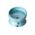 High Foot Protection Spine Oblique Mouth Cat Food Bowl