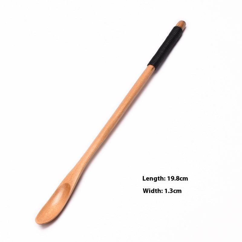 Wooden Tableware Small Wood Spoon 23cm Long Handle Bee Spoon Coffee Muddler