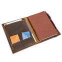 Crazy Horse Leather A5 Paper Notebook Multi-function Protective Sleeve