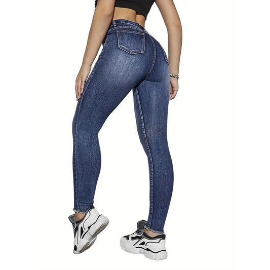 Women's High Waist Tight Pencil Pants Ripped