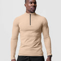 High Collar Half Zipper Training Long Sleeve T-shirt Running Top Fashion