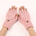 Wool Fingerless Gloves Women's Warm Fashionable Knitted Half Finger Oversleeves