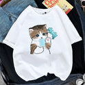 Women's Printed Cat Short Sleeve