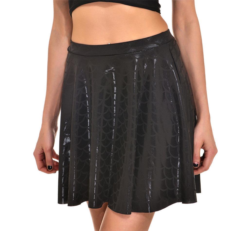 Shiny Multicolor Multi-Sized Fish Scale Skirt
