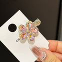 Fantasy Crystal Flowers Exquisite Side Barrettes