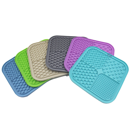 Pet Licking Pad Silicone Pet Food Suction Cup Anti-choke Slow Feeding Bowl Dog Licking Pad