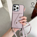 Applicable Phone Case Protective Case 14 Lychee Pattern Crossbody