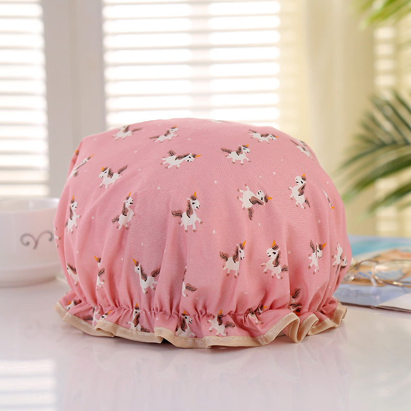 Double-layer Waterproof Shower Cap Disposable Hair