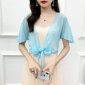 Women's Summer Thin Short Shawl Chiffon Shirt