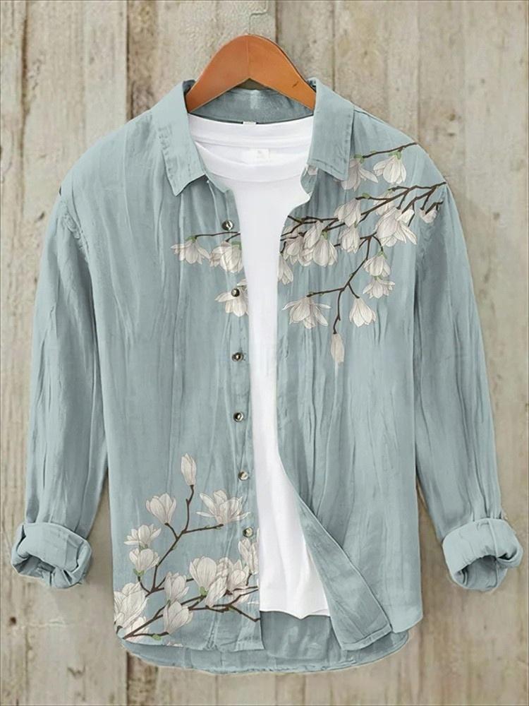 Retro 3D Digital Long Sleeve Shirt