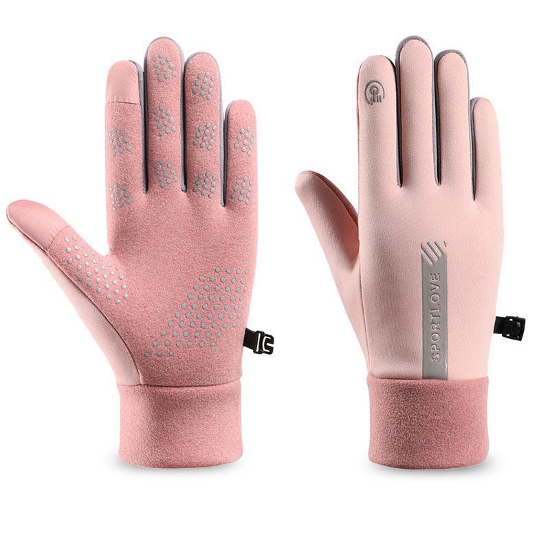 Winter Windproof And Cold Resistant Velvet Warm Touch Screen Anti Slip Gloves