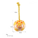 Dog Elastic Football Tug Of War Interactive Cotton Rope Ball Voice Cartoon Pet Ball Grinding Dog Toy