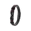 Stainless Steel Leather Bracelet Popular Pattern Men