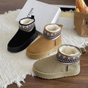 Fleece-lined Thick Fashion Ethnic Style Short Women's Cotton Boots