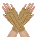 Warm Wool Gloves Winter Men's Open Finger