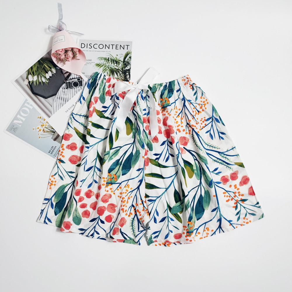 Women's Cotton Silk Shorts Plus Size Homewear Beach Pants