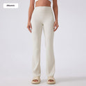 High Waist Hip Lift Yoga Pants Women's No Embarrassment Line Wide Leg Exercise Nude Feel Stretch Fitness
