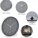 12  Wall Clock Silent Non Ticking Clock For Living Room Bedroom Kitchen Office