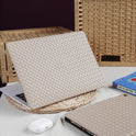 Milk Tea Color Leather Woven Computer Case