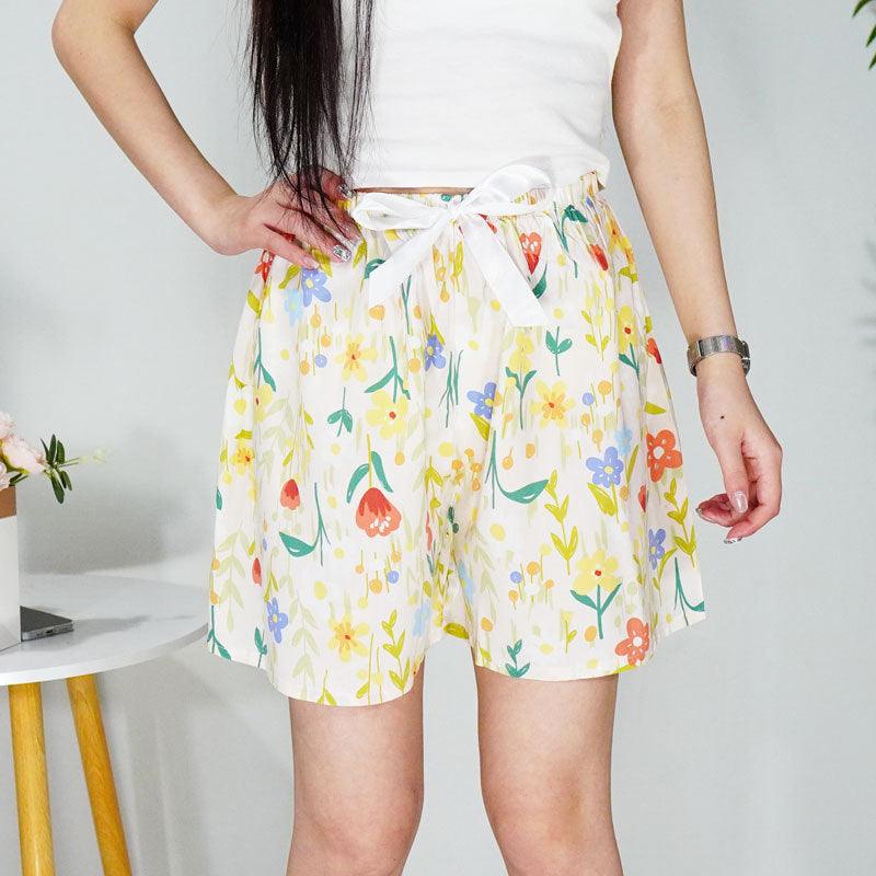 Women's Cotton Silk Shorts Plus Size Homewear Beach Pants