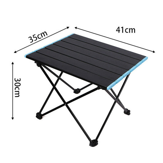 Folding Camping Table Light Weight Portable Aluminium Frame Outdoor Picnic Bag