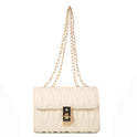 Solid Color Pleated Small Square All-match Simple Chain Shoulder Messenger Bag