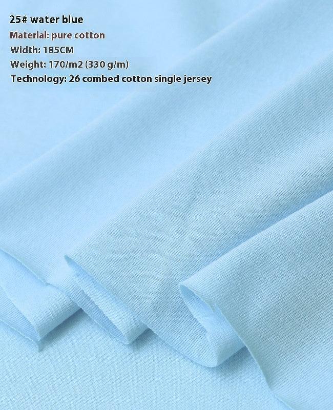 Summer Xinjiang Cotton Knitted Plain Cloth Doll Clothes Short-sleeved T-shirt Thin Jersey Spring Flower Bed Cover