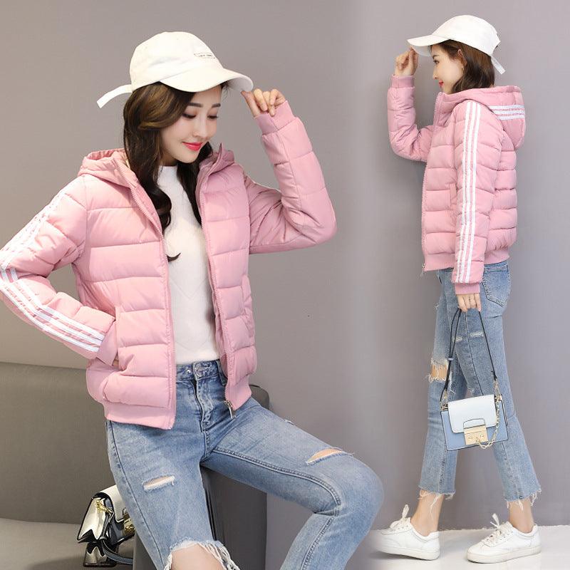 Women's Clothing Short Cotton Jacket New Winter Clothes Student Clothing Slim-fit Hood Fashionable Cotton Coat