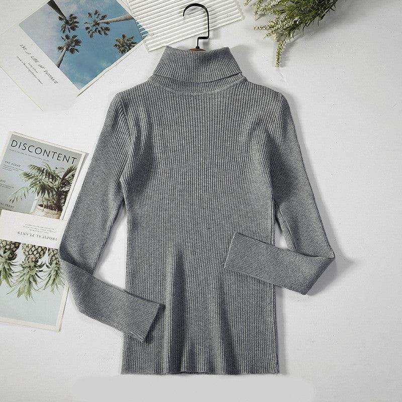 Bottoming Shirt Women's Long-sleeved Pullover All-match Slim-fitting Tight-fitting Sweater