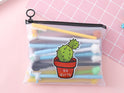 20 Cute Cartoon 0.5 Black Neutral Pens With Pen Case