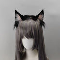 Black Cat Ears Plush Animal Ears Headband For Women