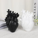 Black And White Heart Vase, Creative Heart-shaped Vase, Home Desk Decoration, Resin Crafts, Great Deal