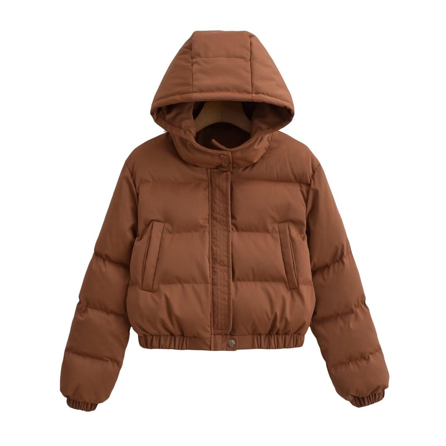 Retro Loose Casual Versatile Long Sleeve Short Type Hooded Jacket