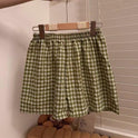 Ladies New Korean Plaid Breathable Shorts