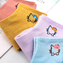 Pure Colored Cotton Women's Low-cut Liners Socks Candy Color Short Socks Japanese Style