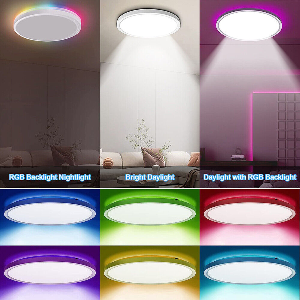 LED Ceiling Light Round Panel Down Lights Bathroom Kitchen Living Room Wall Lamp