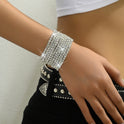 Women's Diamond Elastic Bracelet Wrist Ring Gems