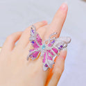 High-end Lavender Purple Butterfly Ring