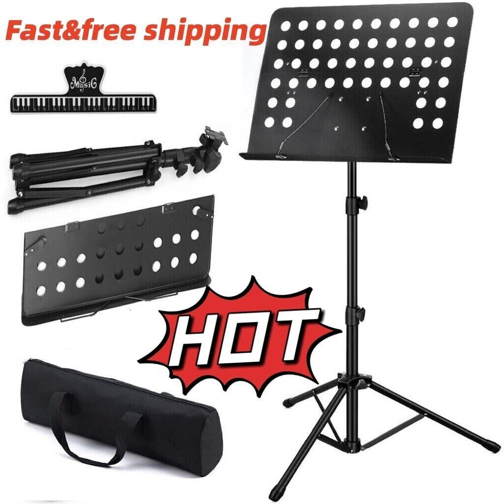 Heavy Duty Orchestral Music Stand Folding Adjustable Sheet Stand Tripod Base UK