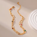 Gold Multilayer Simplicity Chain Brass Plated 18K Real Gold Anklet