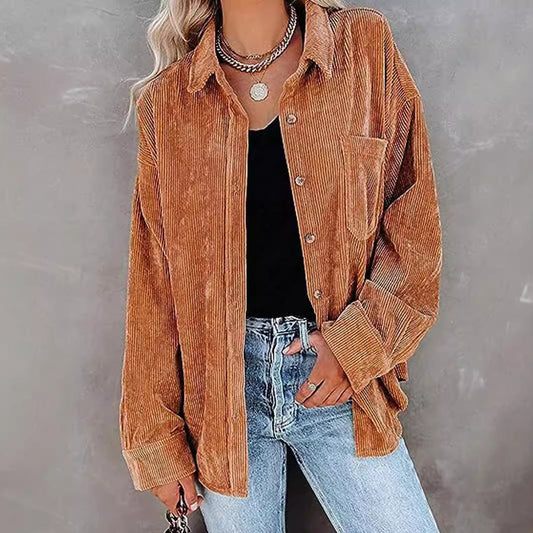 Loose Casual Jacket Corduroy Shirt