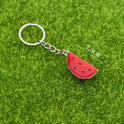 Simulation Three-dimensional Watermelon Piece Keychain Pendant