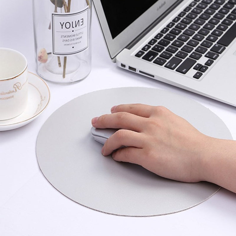 Solid Color Double Sided Round Mouse Pad Office Game Anti-Slip