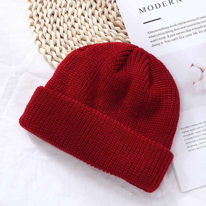 Autumn And Winter Warm Landlord Hat Melon Skin Women Retro Knitted Hat